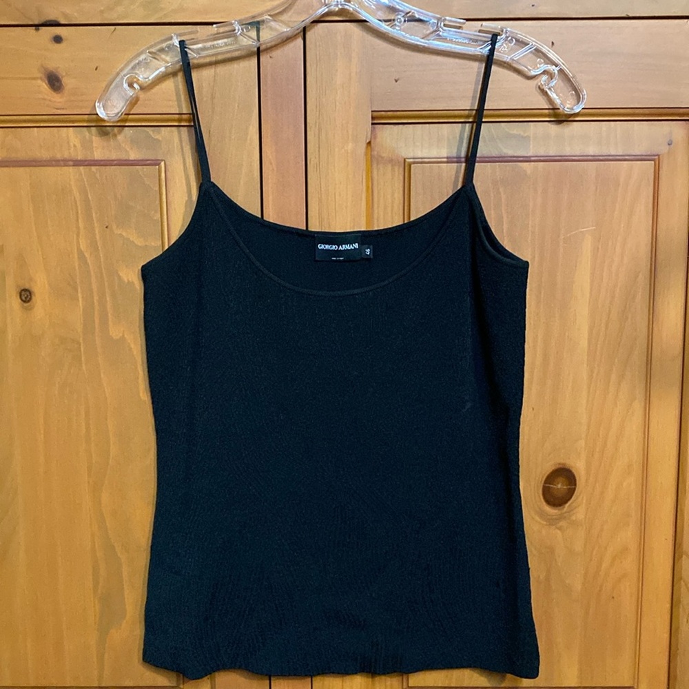 Giorgio Armani cami. Black. Size 46.